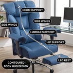 Premium PU leather and high-resilience foam materials of the office chair
