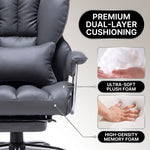Premium PU leather and high-resilience foam materials of the office chair