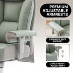 Premium PU leather and high-resilience foam materials of the office chair