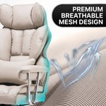 Premium PU leather and high-resilience foam materials of the office chair