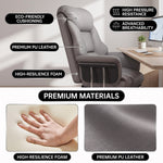 Premium PU leather and high-resilience foam materials of the office chair