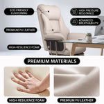 Premium PU leather and high-resilience foam materials of the office chair