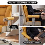 Premium PU leather and high-resilience foam materials of the office chair