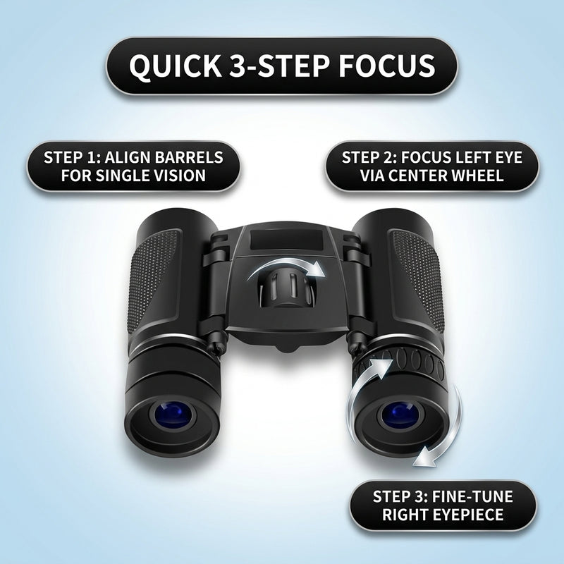 Step-by-step guide to adjusting binocular focus and diopter settings