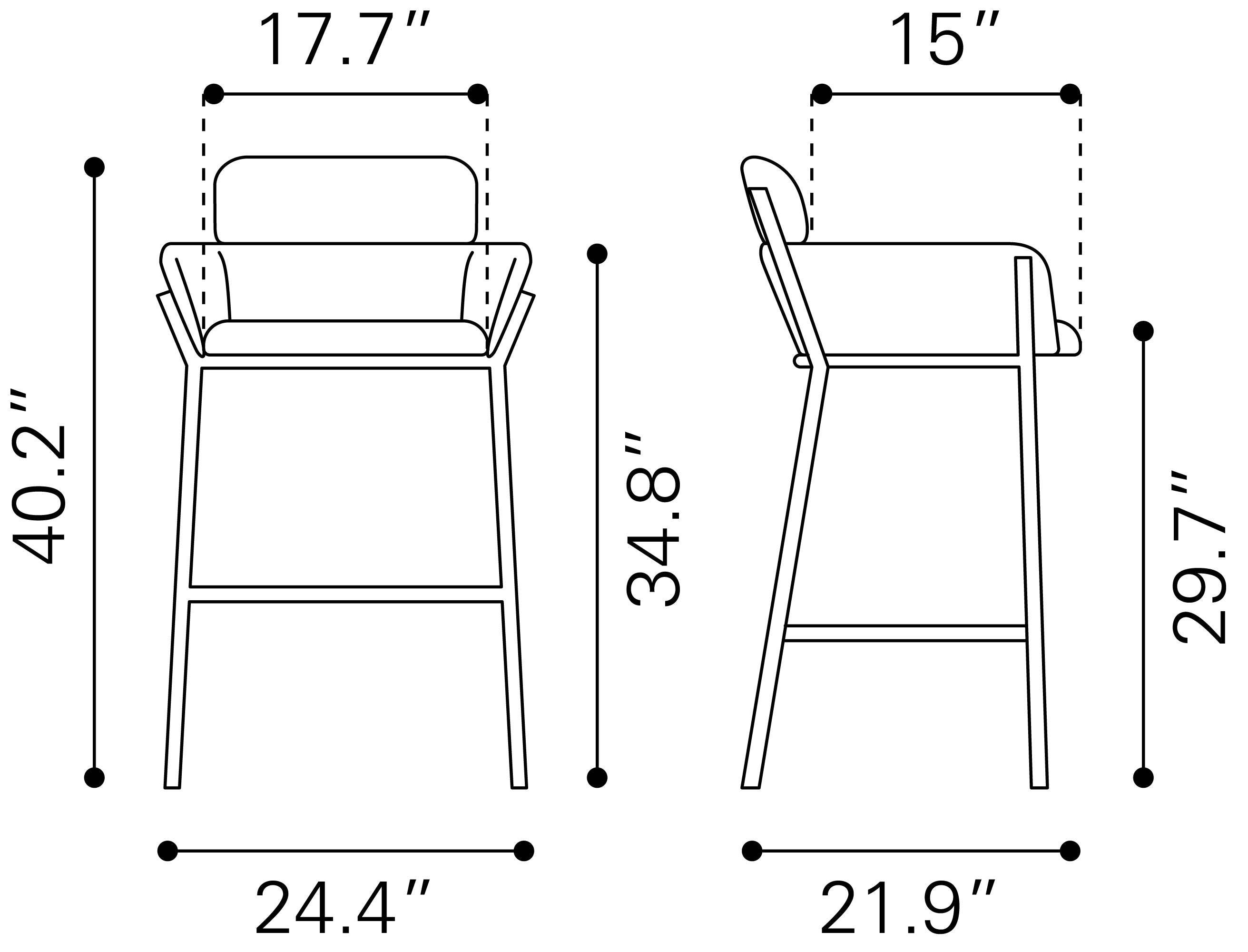 Bremor Barstool Slate Gray