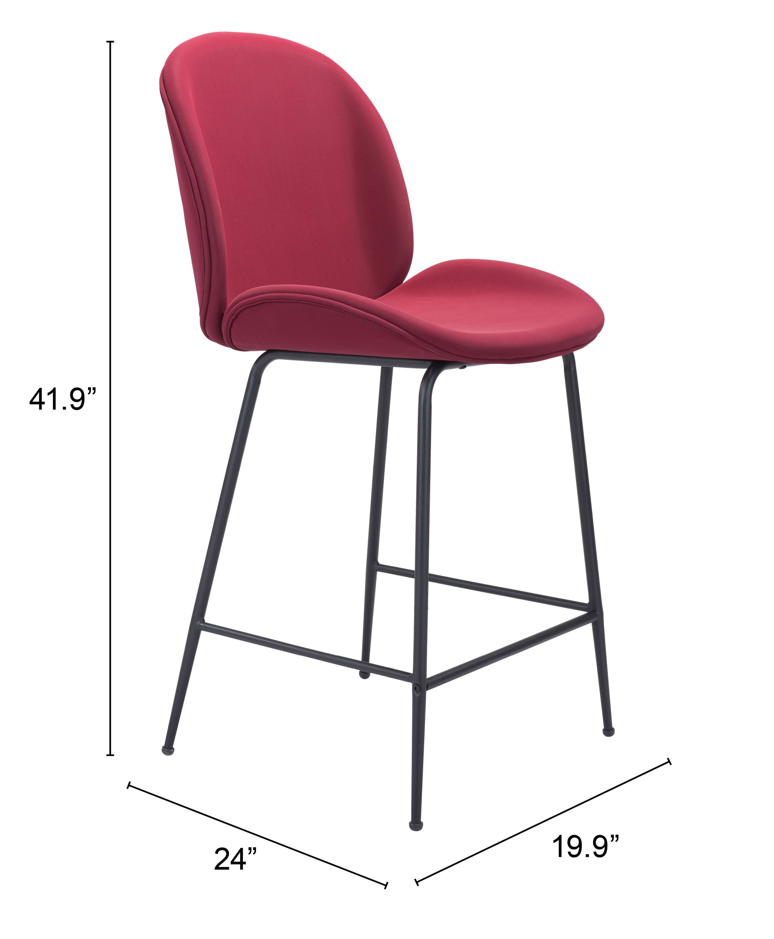 Miles Counter Stool Red