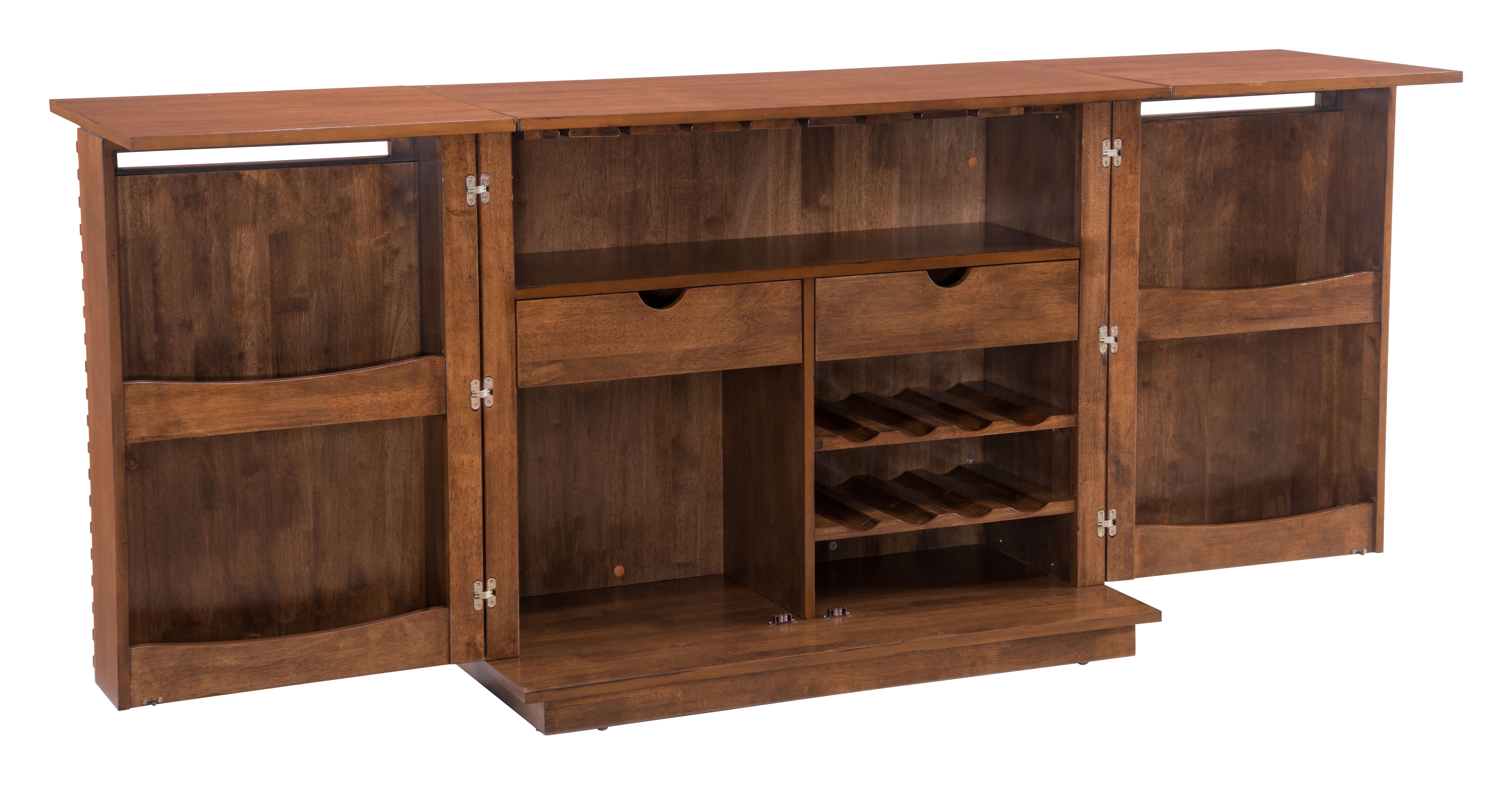 Linea Bar Cabinet Walnut