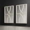 Set of Two White Wood Framed Accent Mirror