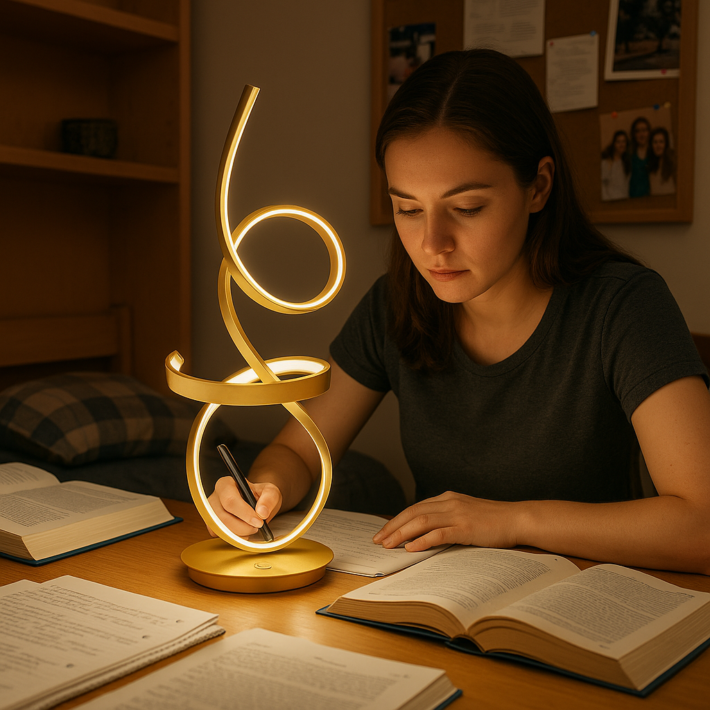 Amsterdam Luxe Touch Dimmer LED Table Lamp in Champagne Gold