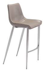 Magnus Barstool Brown & Silver