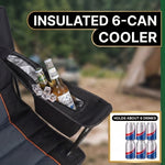 Oversized camping chair with adjustable lumbar back cushion and height-adjustable armrests for custom back support