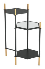 William Side Table Black & Gold