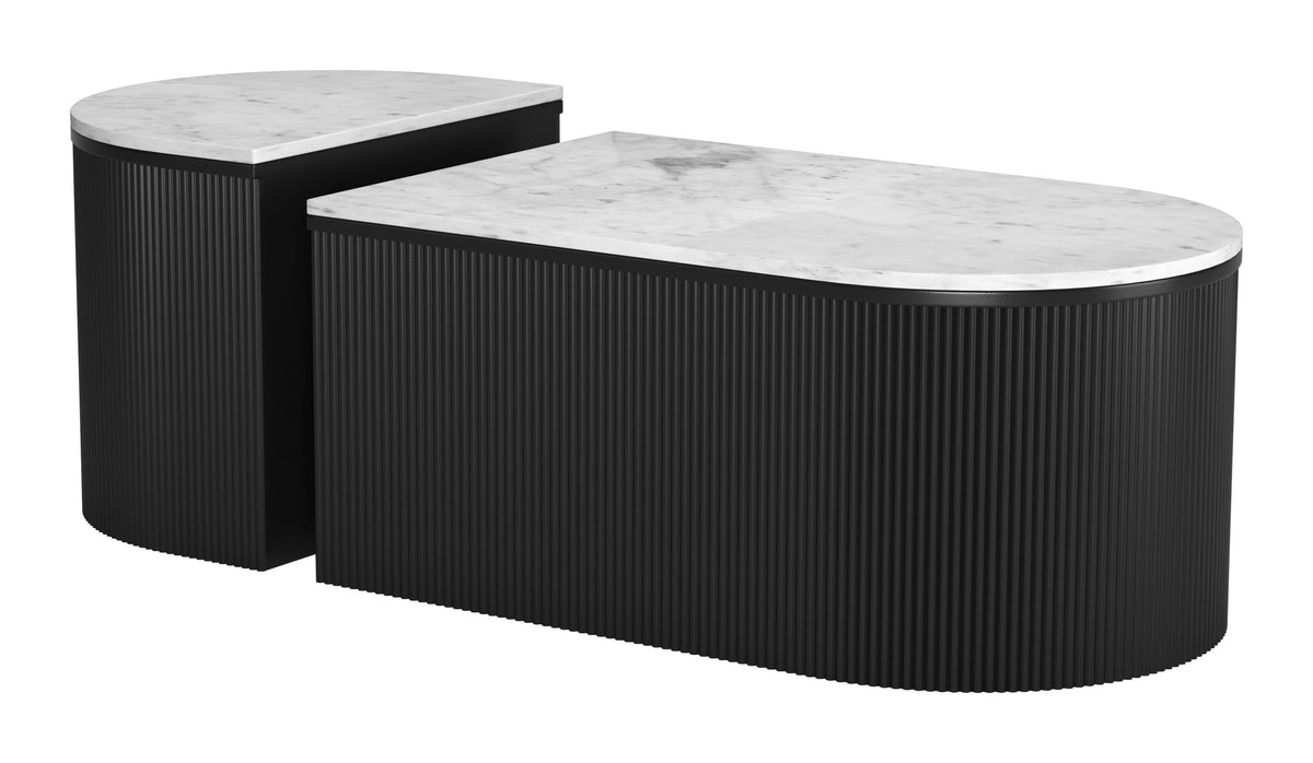 Ormara Coffee Table Set White & Black