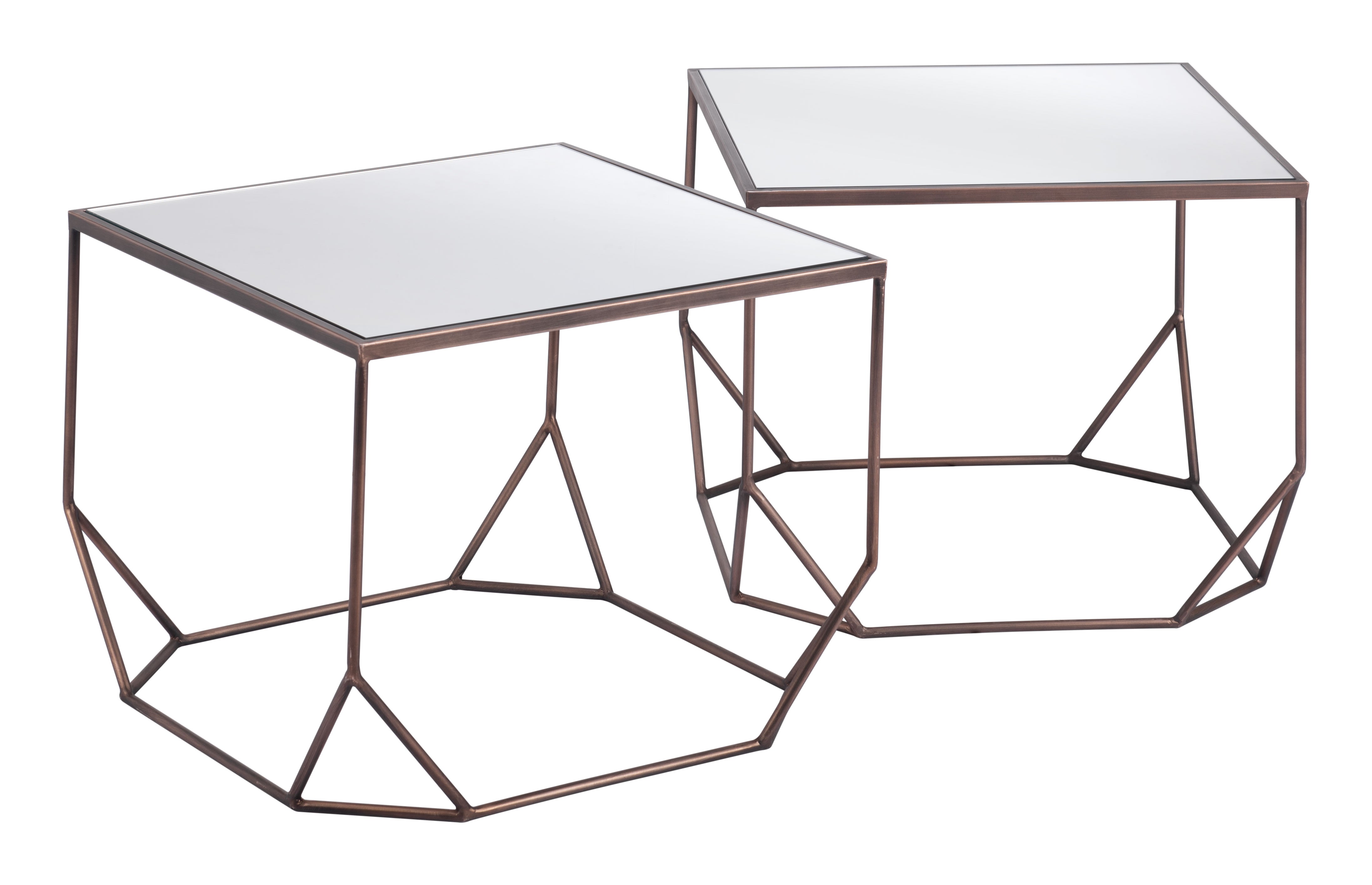 Arzon Coffee Table Set Bronze