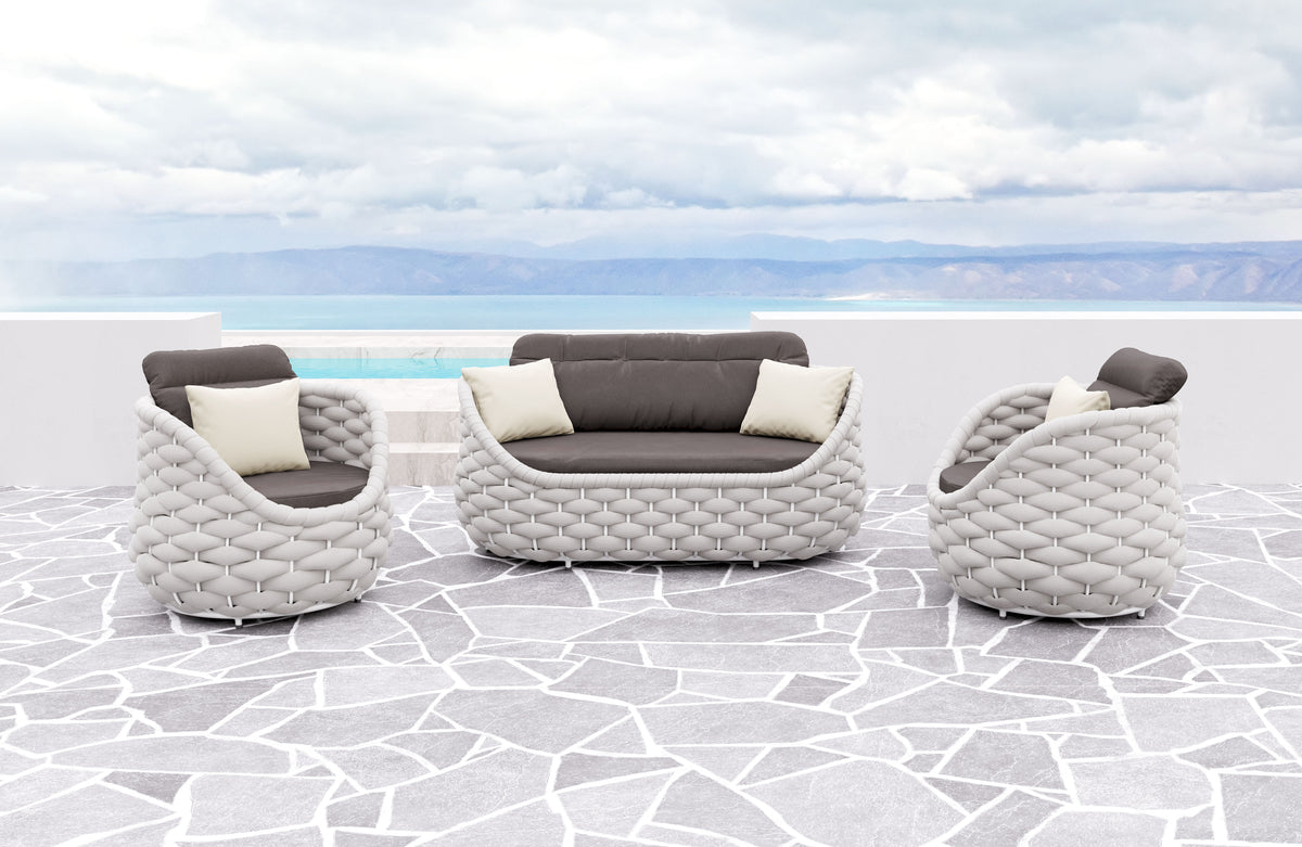 Coral Reef Loveseat Gray