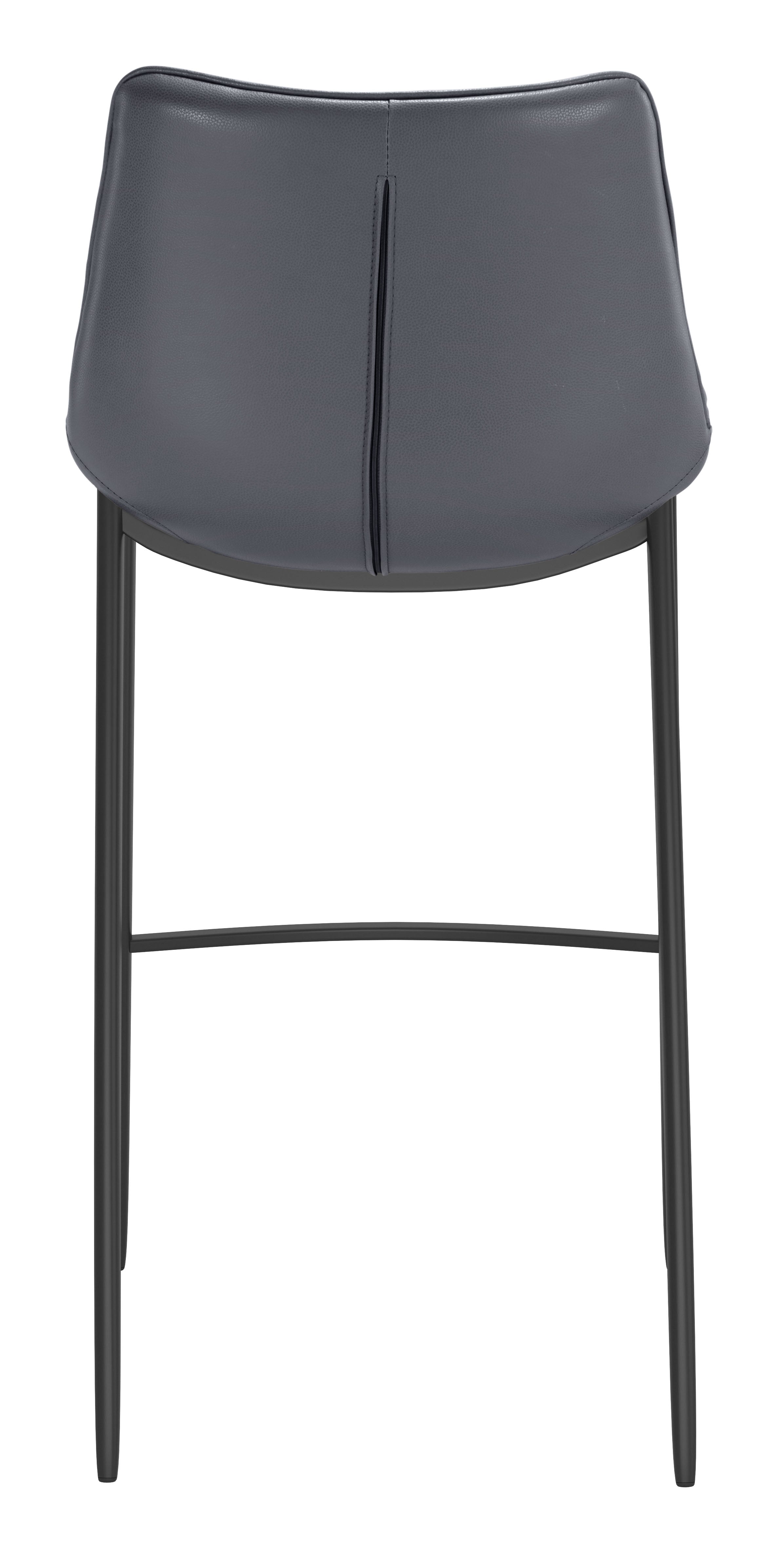 Magnus Barstool (Set of 2) Dark Gray & Black