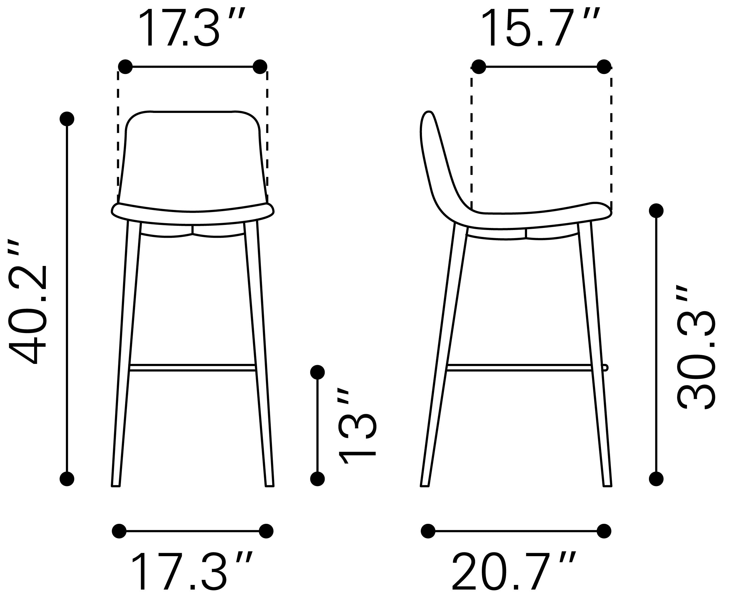 Tangiers Barstool White