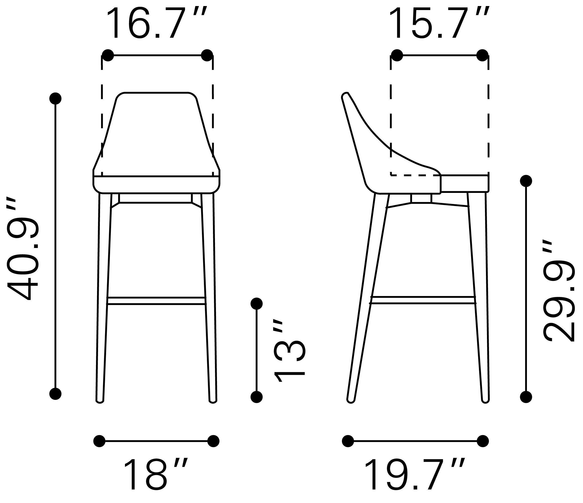 Moor Barstool Dark Gray