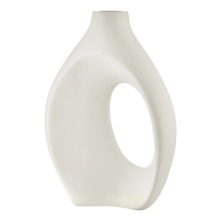 Exclusive Simi Vase Large White - Premium 34" Modern Resin Statement Collection