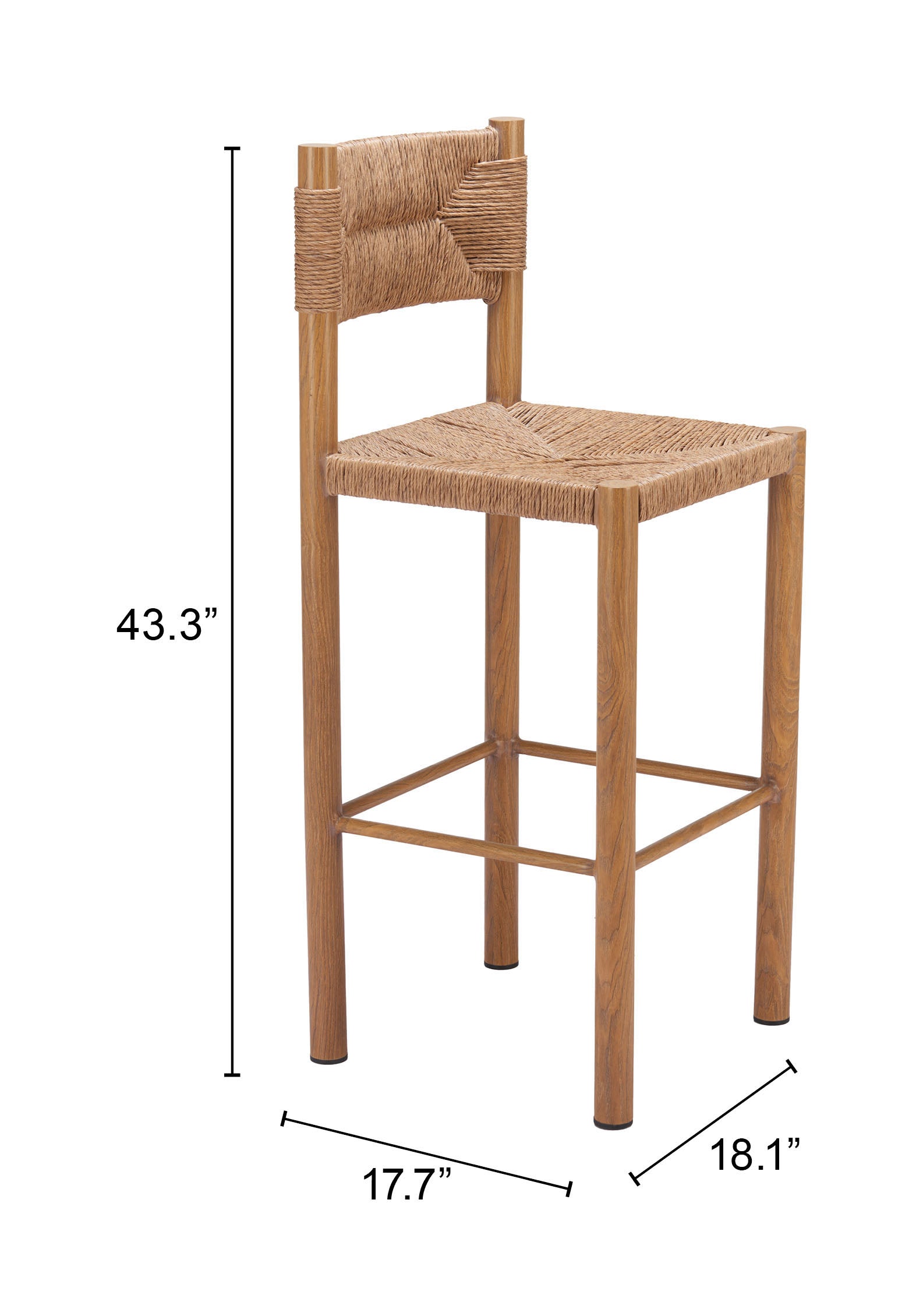 Iska Barstool Natural (SET OF 2)