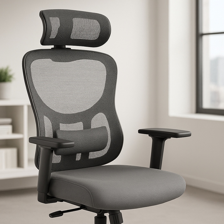Ergonomic Mesh Office Chair High Back Computer Desk Chair Adjustable Headrest Lumbar Support 3D Armrests Black