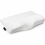 Contour memory foam pillow with ergonomic side support and a hollow center