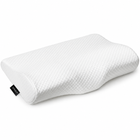 Contour memory foam pillow with ergonomic side support and a hollow center