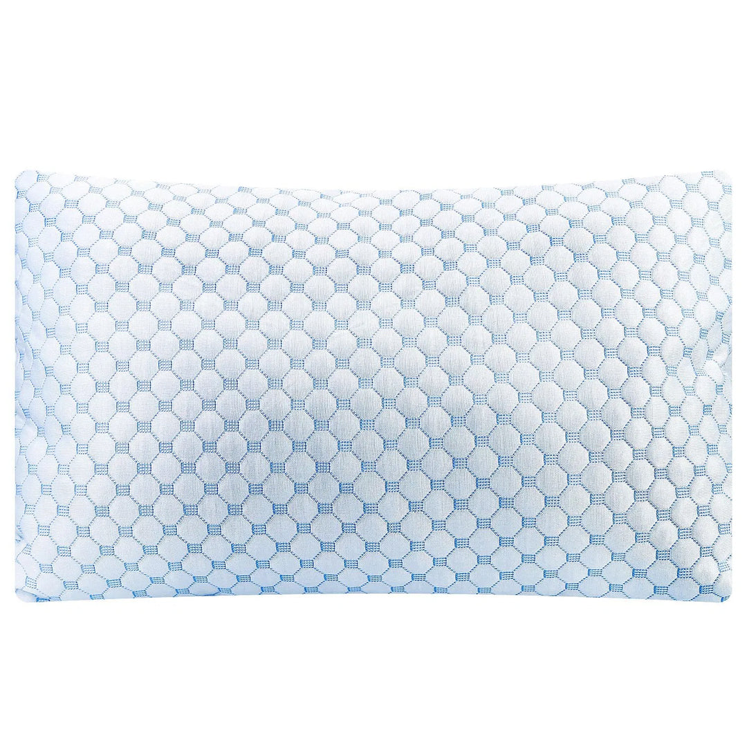 Cooling Memory Foam Pillow Ventilated Soft Bed Pillow with Cooling Gel Infused Memory Foam Heat Moisture Reducing Cooling Fiber Breathable Machine Washable