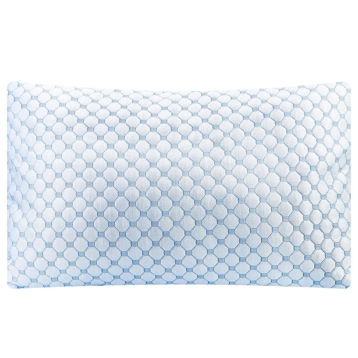 Cooling Memory Foam Pillow Ventilated Soft Bed Pillow with Cooling Gel Infused Memory Foam Heat Moisture Reducing Cooling Fiber Breathable Machine Washable