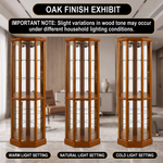 Magnetic door catch and heavy-duty metal hinge hardware on the corner curio cabinet