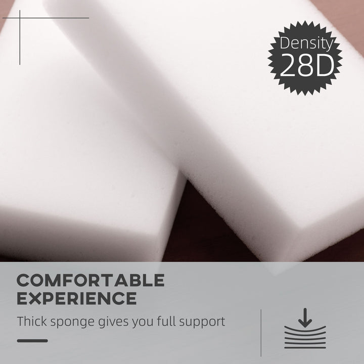 HOMCOM Swivel Ottoman Foot Stool Round PU Leather with Thick Padding Black