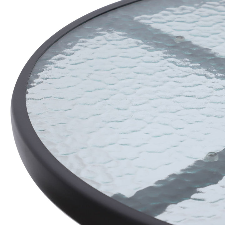 Outsunny Bistro Bliss: 3-Piece High-Top Patio Set with Round Table & 2 Bar Stools in Black/Tan