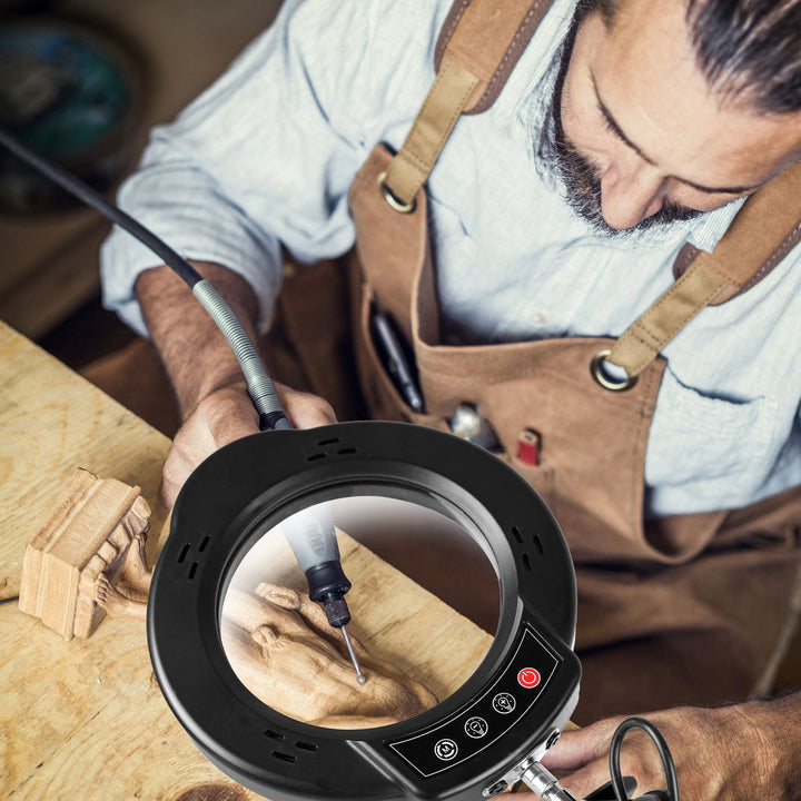 10X Magnifying Glass with Light And Stand Real Glass Lens Magnifying Desk Lamp