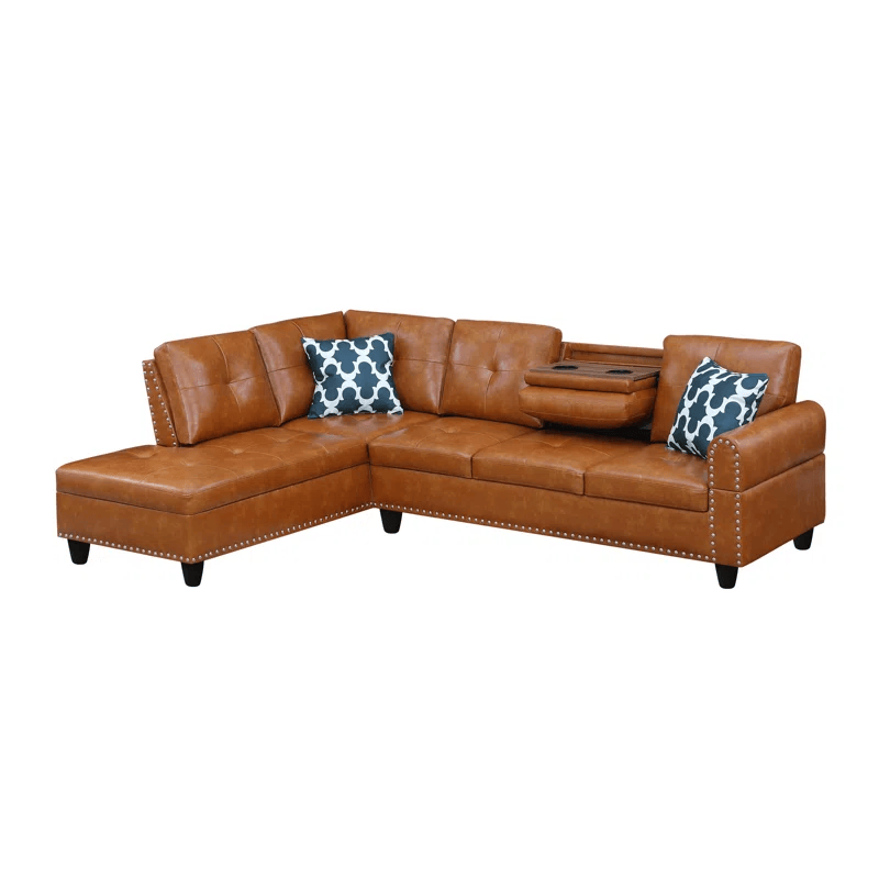 2 - Piece Irine Faux Leather Sectional Sofa