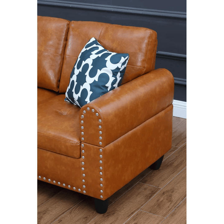 2 - Piece Irine Faux Leather Sectional Sofa