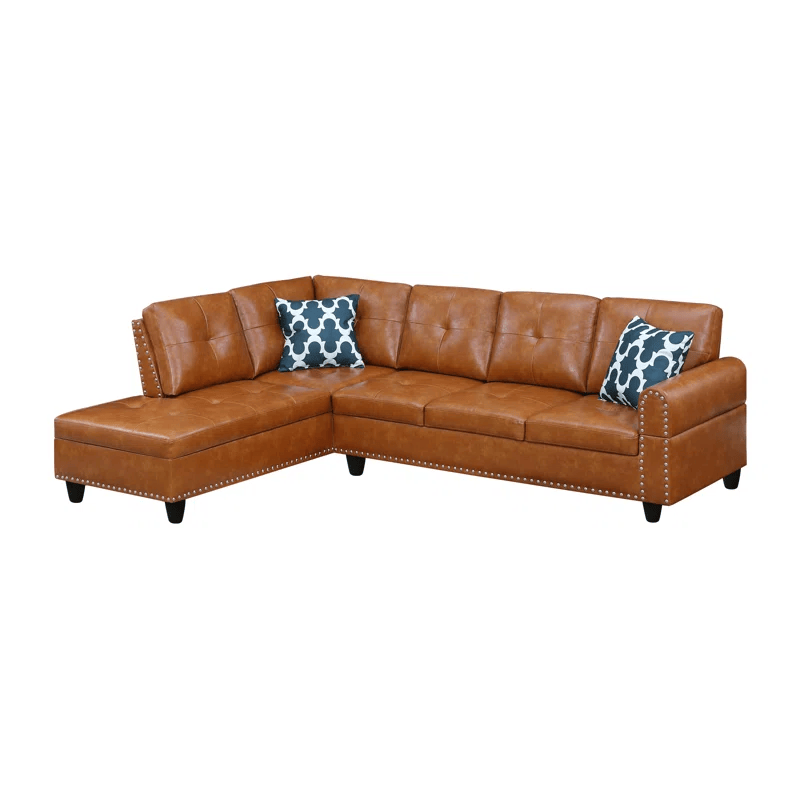 2 - Piece Irine Faux Leather Sectional Sofa