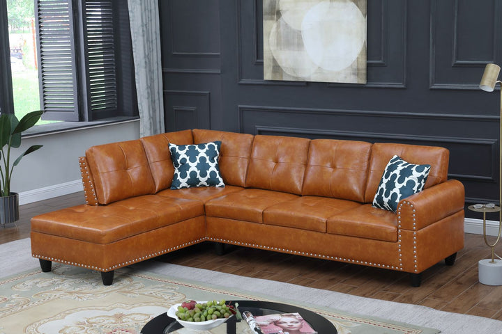 2 - Piece Irine Faux Leather Sectional Sofa