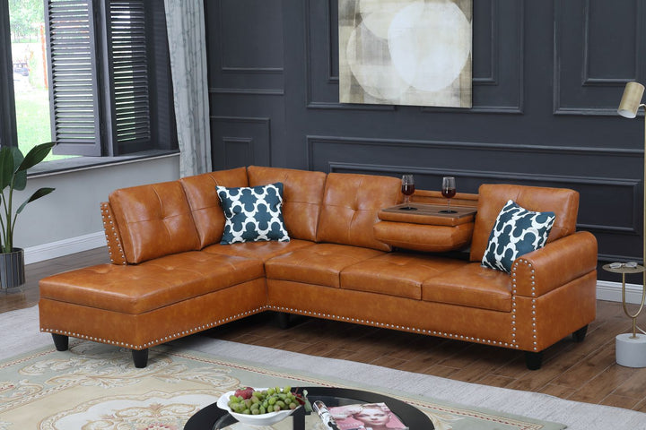 2 - Piece Irine Faux Leather Sectional Sofa