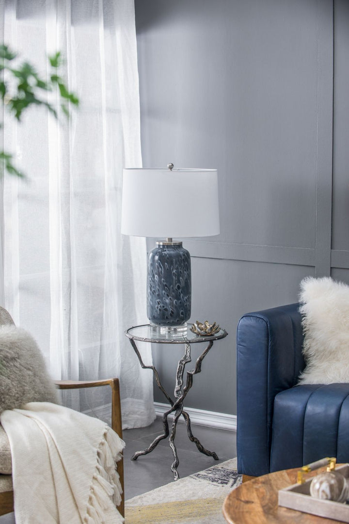 D16.9''xH28'' Ellis Glass Table Lamp