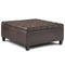 Harrison - Coffee Table Storage Ottoman - Distressed Brown