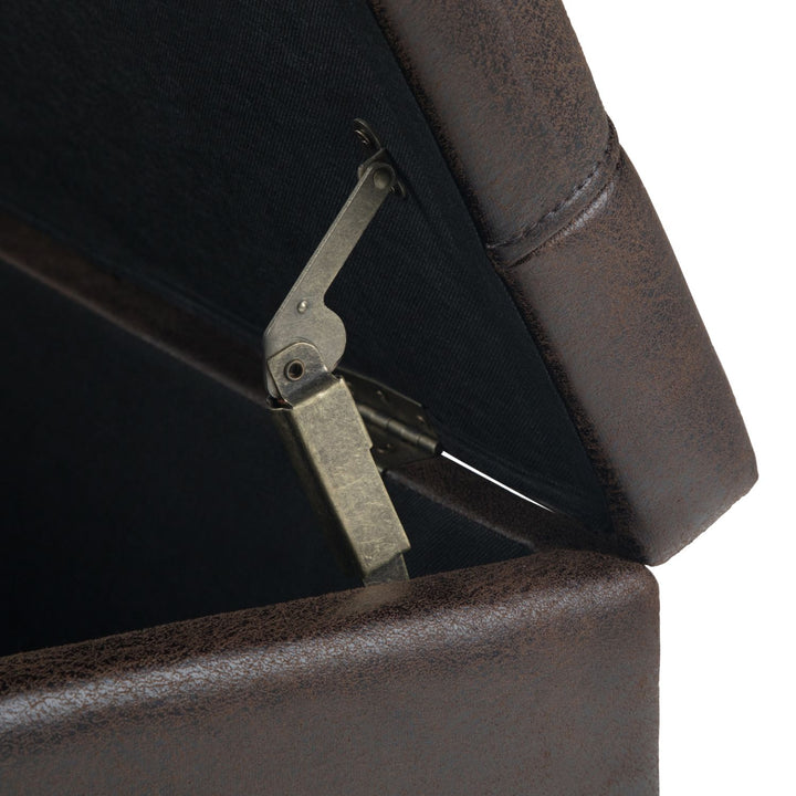 Harrison - Coffee Table Storage Ottoman - Distressed Brown