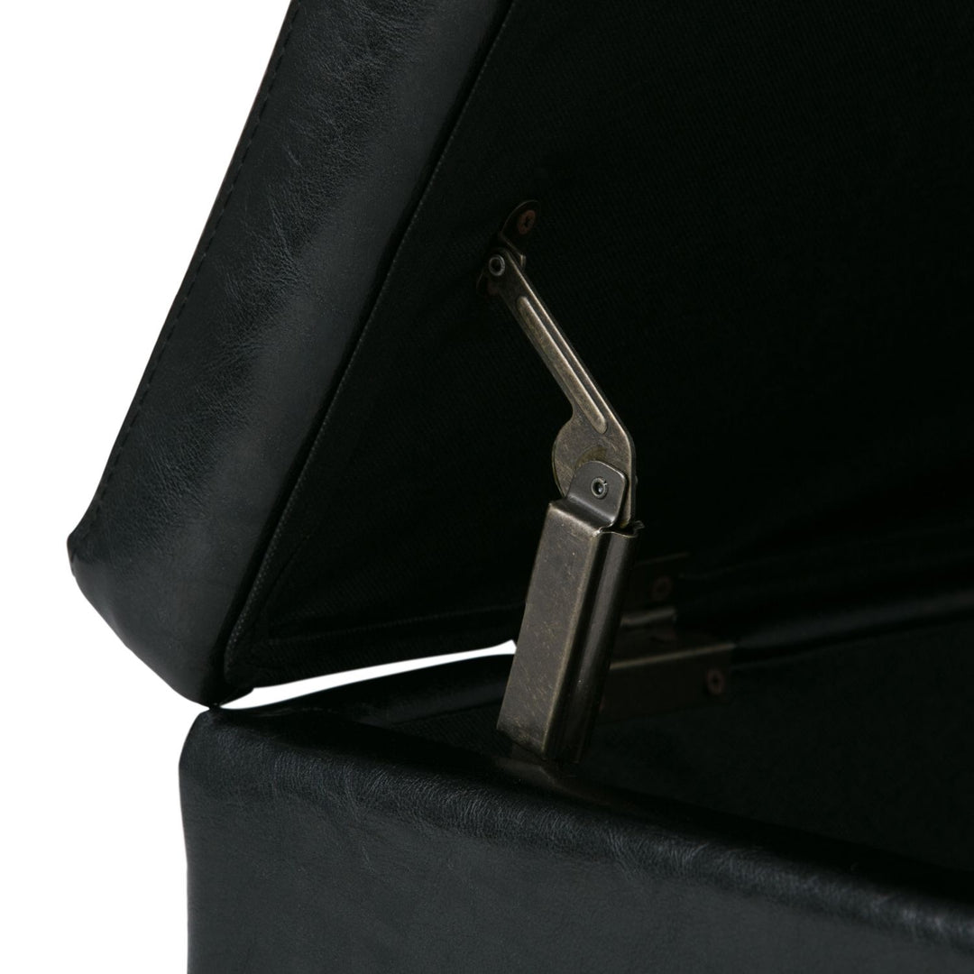 Avalon - Storage Ottoman Bench - Midnight Black