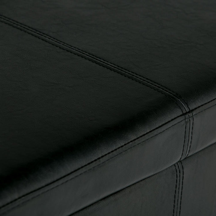 Avalon - Storage Ottoman Bench - Midnight Black