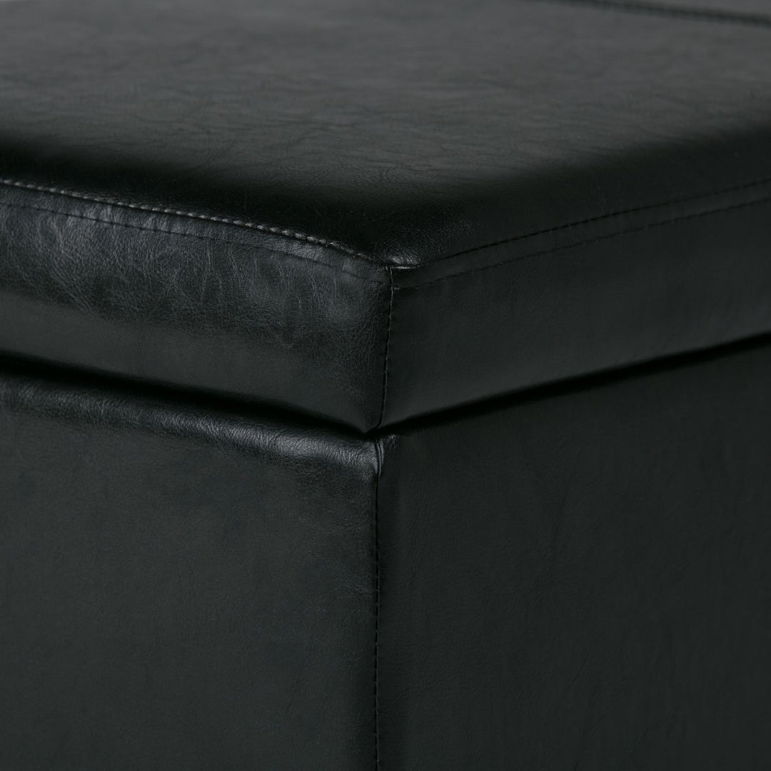 Avalon - Storage Ottoman Bench - Midnight Black