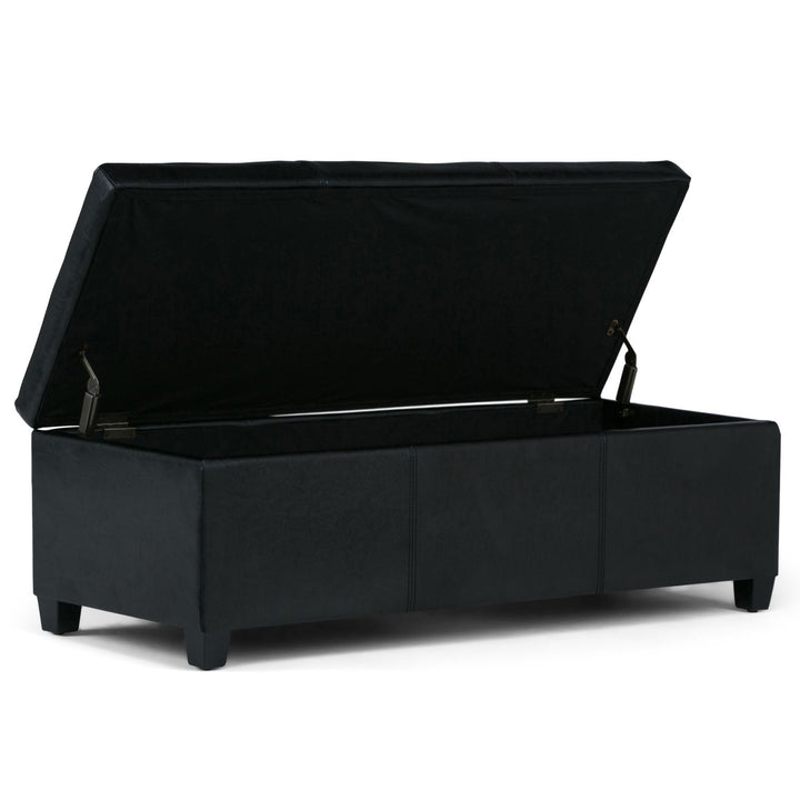 Avalon - Storage Ottoman Bench - Midnight Black