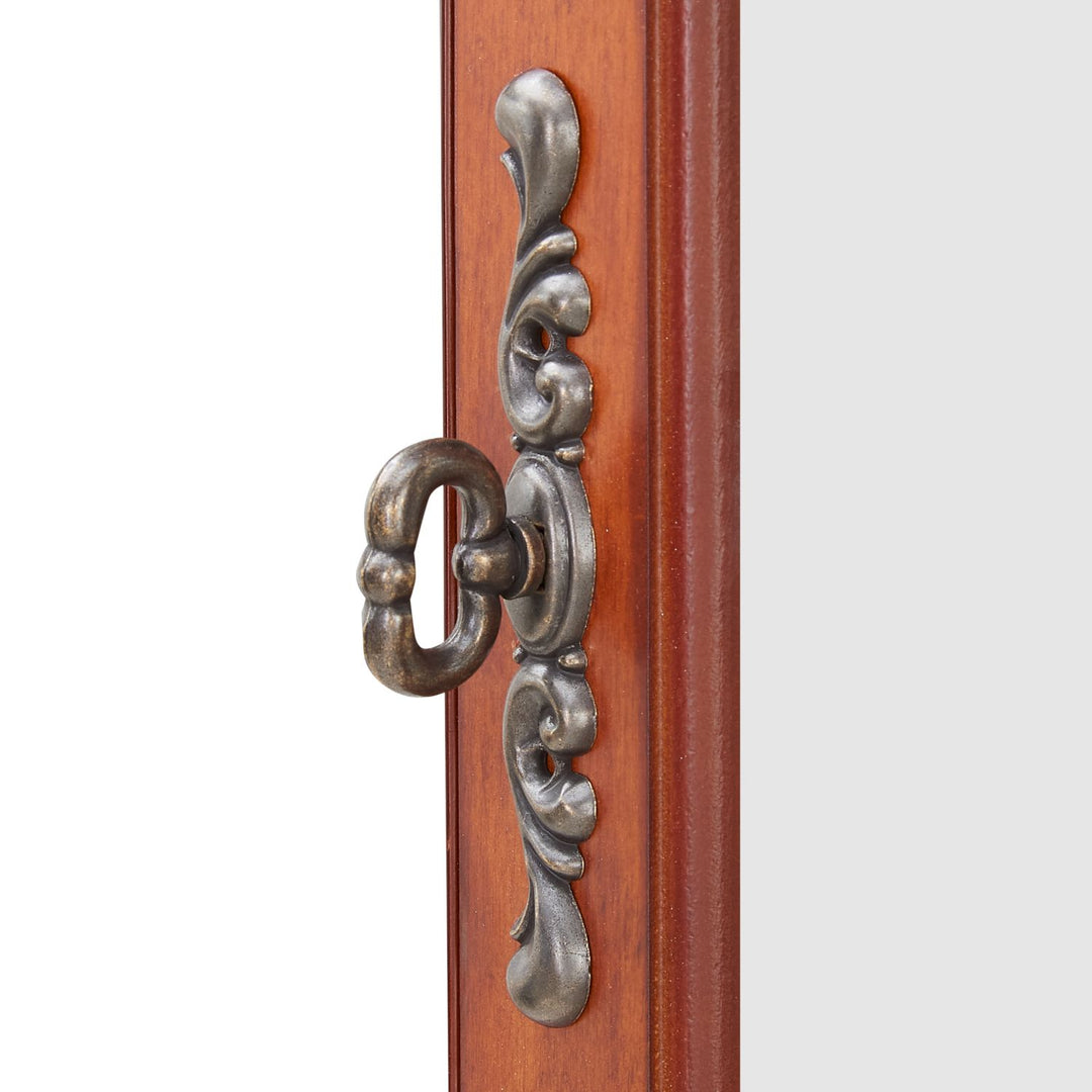 Corner Curio Cabinet with 5 Shelves and Lighting System, Walnut(E26 light bulb not included)