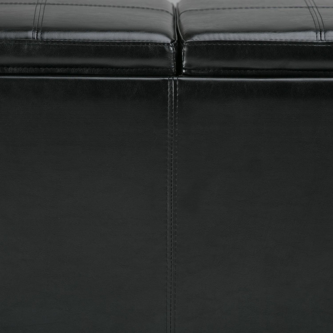 Avalon - Storage Ottoman - Midnight Black