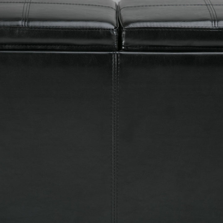 Avalon - Storage Ottoman - Midnight Black