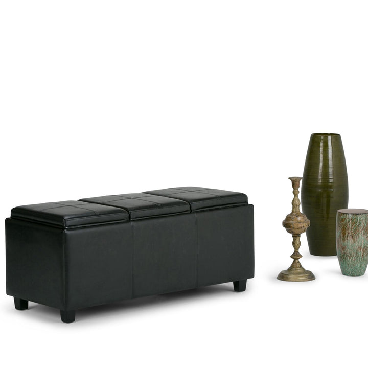 Avalon - Storage Ottoman - Midnight Black