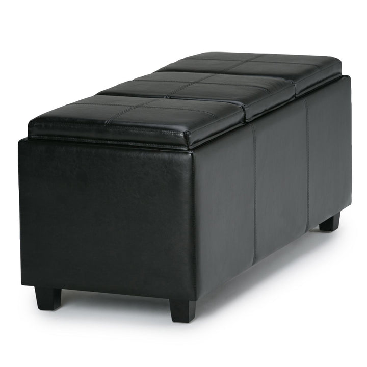 Avalon - Storage Ottoman - Midnight Black